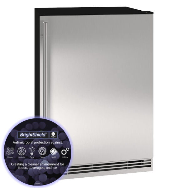 Hre124 24" Refrigerator With Stainless Solid Finish And Brightshield (115 V/60 Hz)