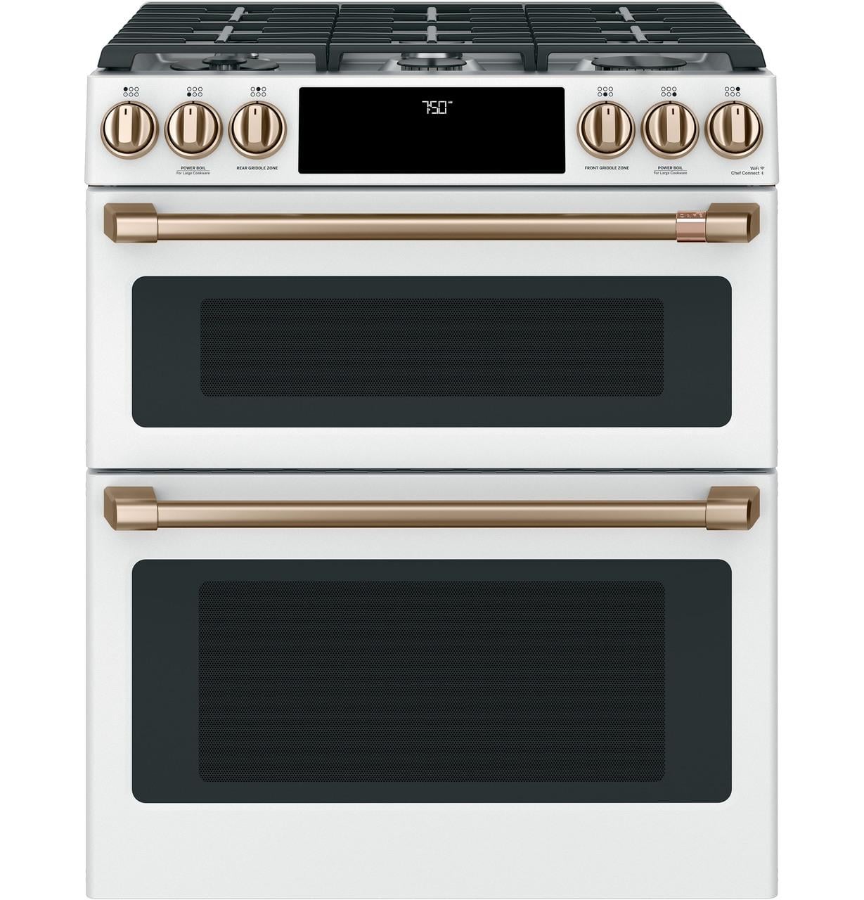 cafe gas double oven range