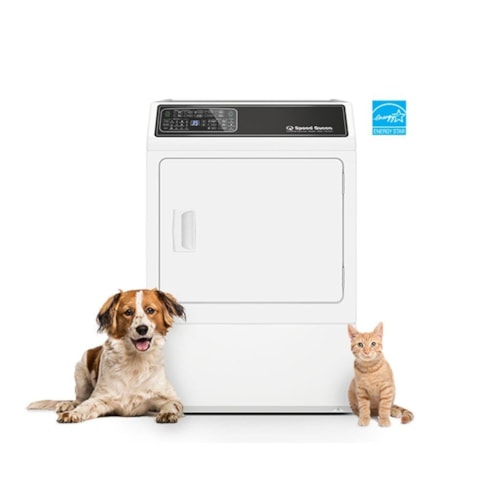 Df7 Sanitizing White Gas Dryer With Front Control  Pet Plus™  Steam  Over-Dry Protection Technology  Energy Star® Certified  5-Year Warranty