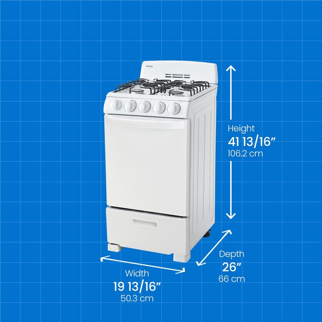 20" Free Standing Gas Range