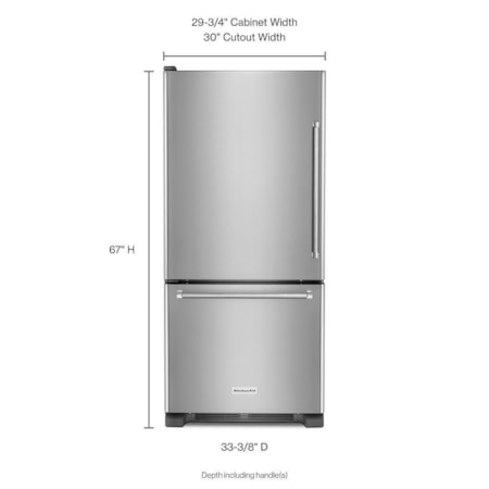 Bottom Freezer Freestanding Refrigerator