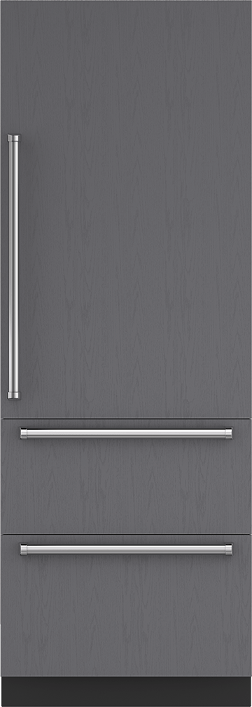 30" Designer Over-And-Under Refrigerator/Freezer With Ice Maker - Panel Ready