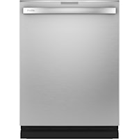 Ge Profile(Tm) Energy Star(R) Fingerprint Resistant Top Control With Stainless Steel Interior Dishwasher With Sanitize Cycle & Twin Turbo Dry Boost