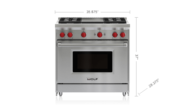 36" And Larger Free Standing Gas Range