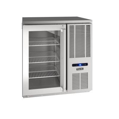 32" Back Bar Refrigeration, Glass Door