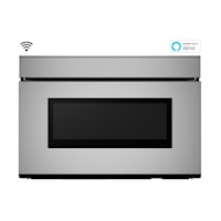 24 In. 1.2 Cu. Ft. 950W Sharp Stainless Steel Smart Easy Wave Open Microwave Drawer Oven