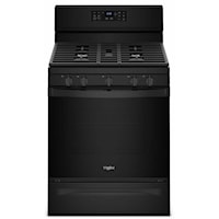 5.0 cu. ft. Whirlpool(R) gas convection oven with Frozen Bake(TM) technology - Black
