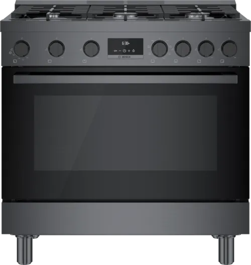 800 Series, Dual Fuel Freestanding Range, 36'', Black Stainless Steel