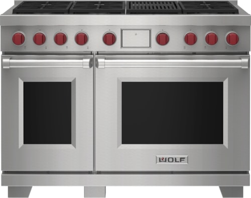 Wolf 48" 6-Burner Dual Fuel Gas Range with Infrared Charbroiler