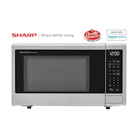 1.4 cu. ft. 1000W Sharp Stainless Steel Smart Carousel Countertop Microwave Oven