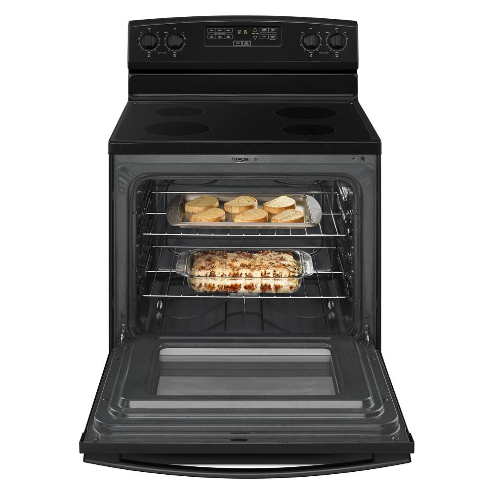 Amana AER6303MFB 30inch Electric Range with ExtraLarge Oven Window