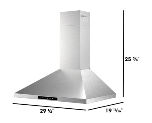 Sharp Appliances 30 In. Wall Mount Chimney Range Hood