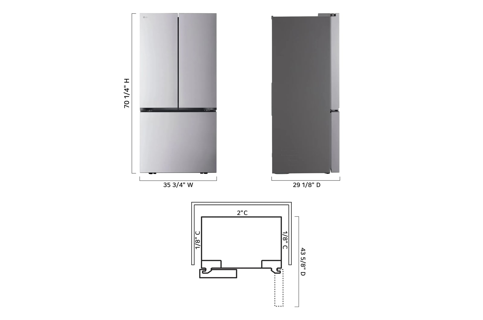 French Door Freestanding Refrigerator