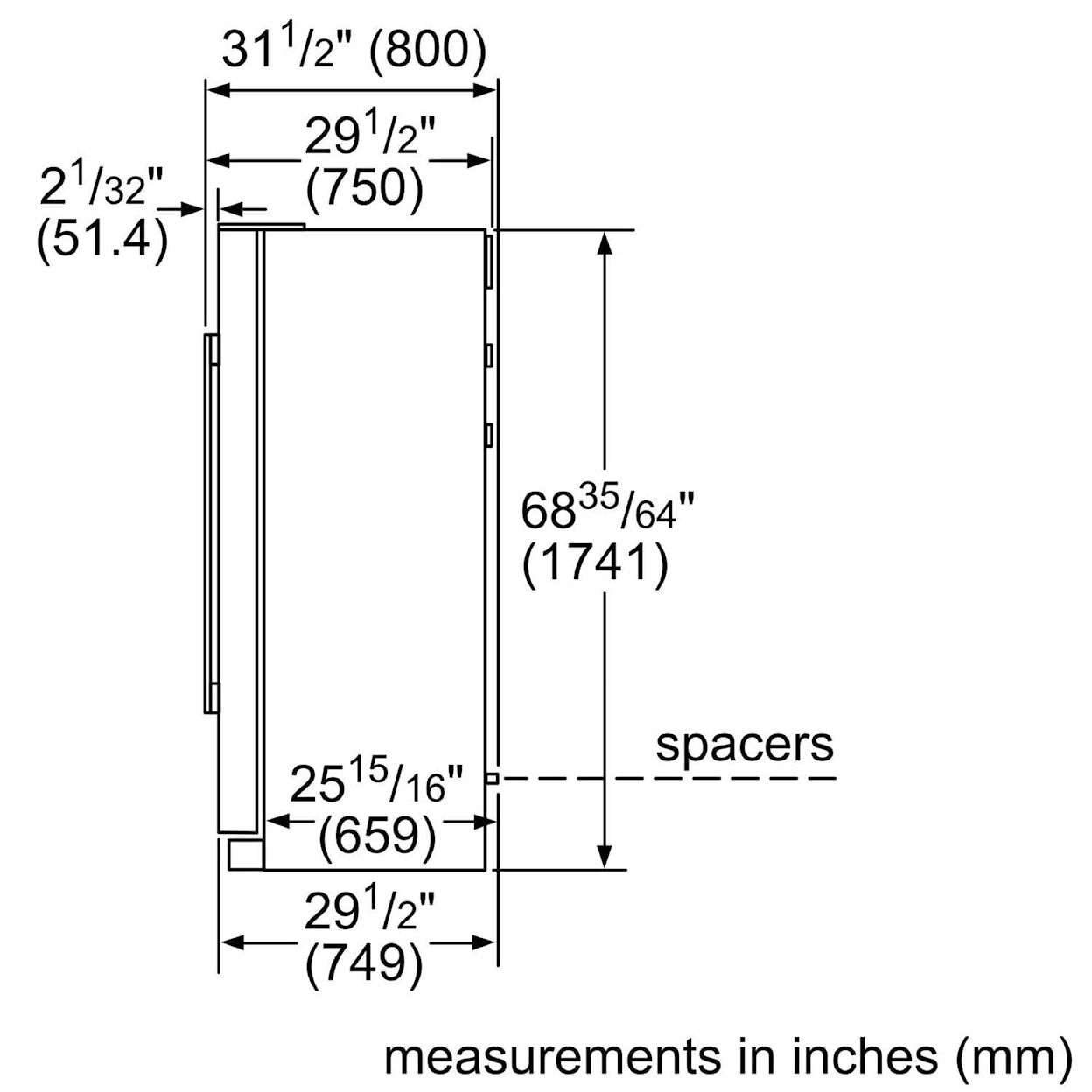 Bosch Refrigerators Side By Side Freestanding Refrigerator