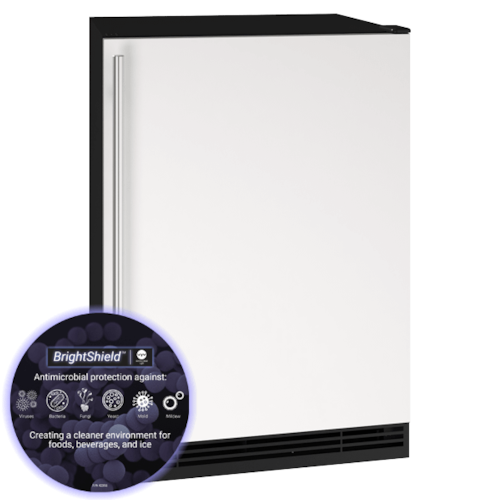 Hre124 24" Refrigerator With White Solid Finish And Brightshield (115 V/60 Hz)