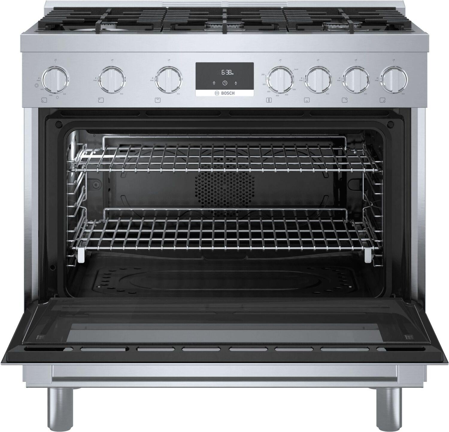 Bosch HDS8655U 800 Series Dual Fuel Freestanding Range 36" Stainless