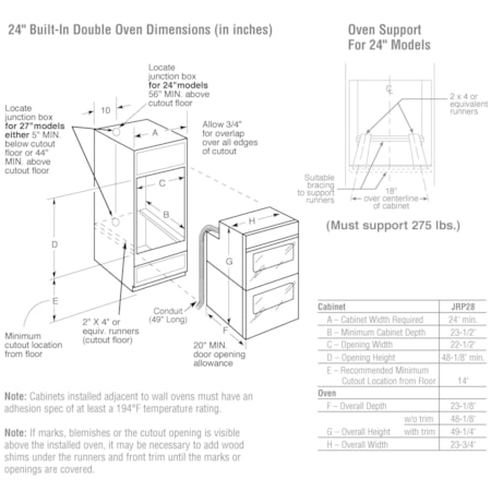 Double Wall Electric Oven