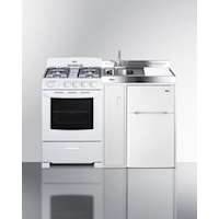 54" Wide All-in-one Kitchenette With Gas Range