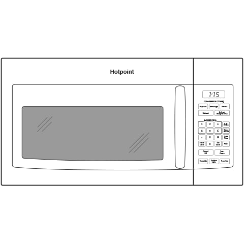 Hotpoint RVM5160DHBB Hotpoint(R) 1.6 Cu. Ft. OvertheRange Microwave