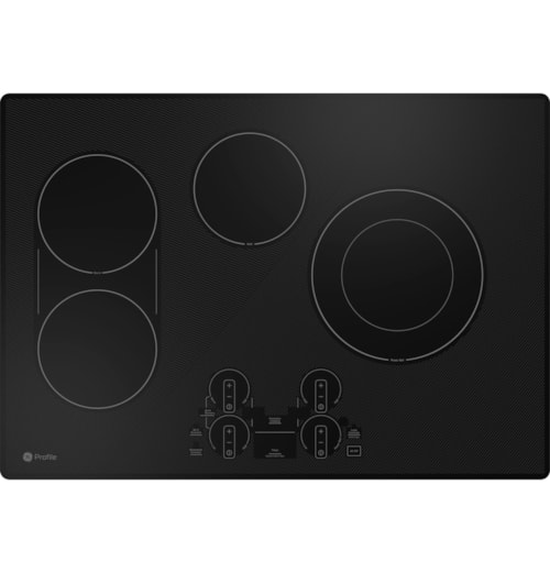 Profile 30" Built-in Touch Control Electric Cooktop Black- PEP7030DTBB