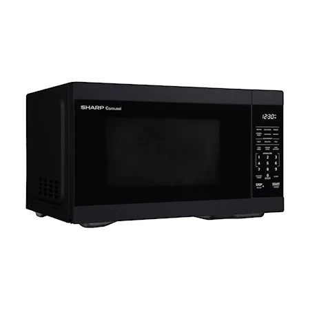 1.1 Cu. Ft. Black Countertop Microwave Oven