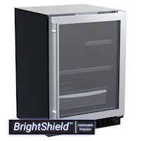 24-In Marvel Refrigerator With Brightshield With Brightshield\U2122 - Yes, Door Style - Stainless Steel Frame Glass