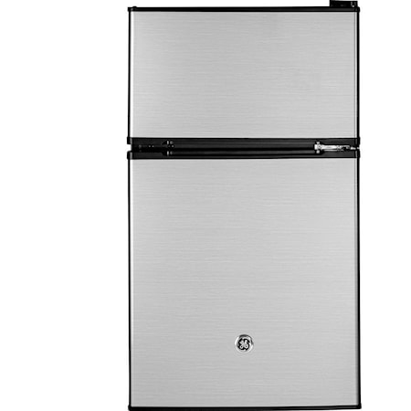 Ge(R) Energy Star(R) Double-Door Compact Refrigerator