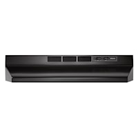Broan(R) 30-Inch Convertible Under-Cabinet Range Hood w/ Easy Install System, 260 Max Blower CFM, Black