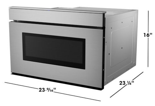 Sharp Appliances 24" 1.2 Cu. Ft. Stainless Steel Smart Microwave Drawer Oven with Easy Wave Open