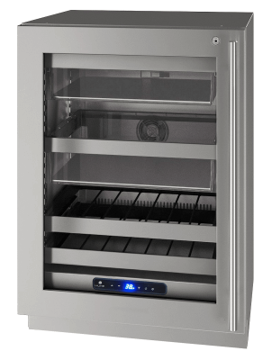 Hbv524 24" Beverage Center With Stainless Frame Finish And Left-Hand Hinge Door Swing And Lock (115 V/60 Hz)