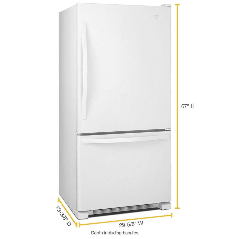 Whirlpool WRB329DMBW 30inches wide BottomFreezer Refrigerator with