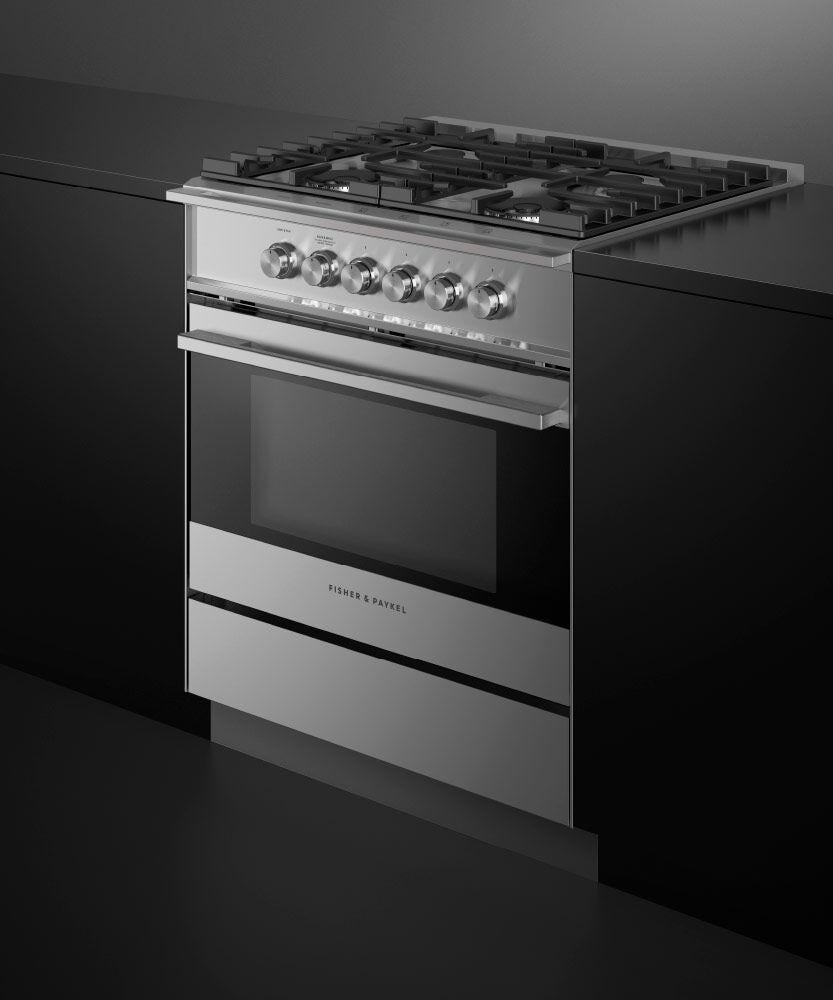 Fisher and Paykel Gas Ranges 30" Free Standing Gas Range