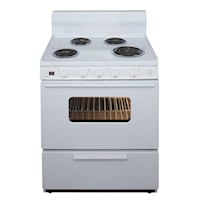 30 In. Freestanding Electric Range In White