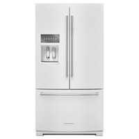 26.8 cu. ft. 36-Inch Width Standard Depth French Door Refrigerator with Exterior Ice and Water - White