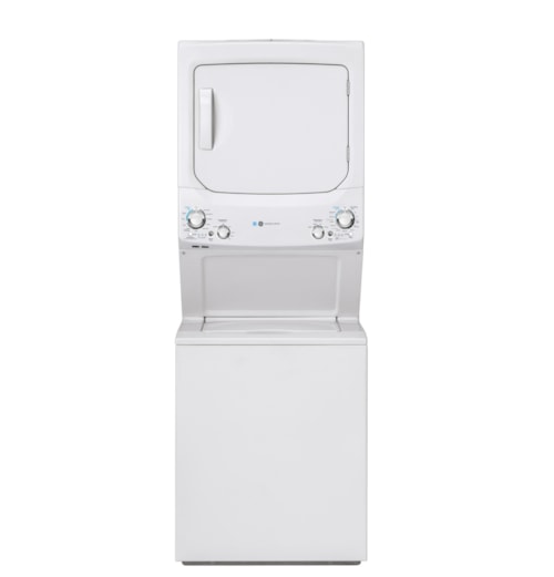 Ge Unitized Spacemaker® Energy Star® 3.9 Cu. Ft. Capacity Washer With Stainless Steel Basket And 5.9 Cu. Ft. Capacity Gas Dryer