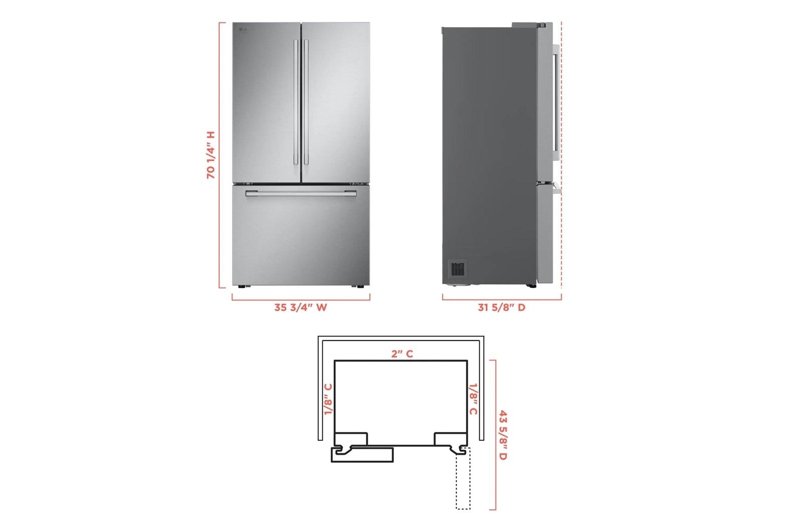 LG Refrigerators French Door Freestanding Refrigerator