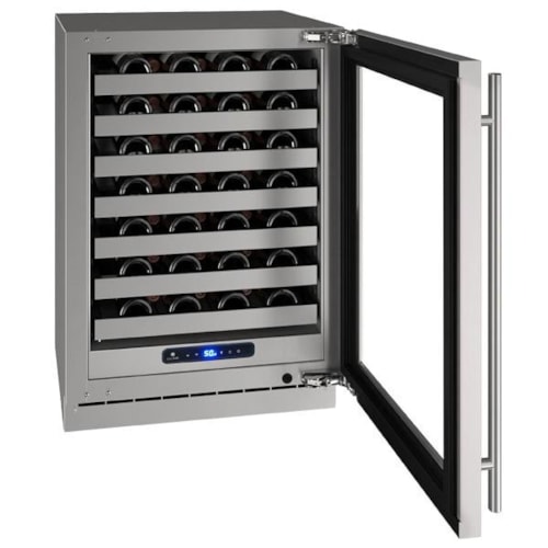 Hwc524 24" Wine Refrigerator With Stainless Frame Finish And Left-Hand Hinge Door Swing And Lock (115 V/60 Hz)