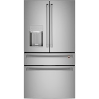 Caf(Eback)(Tm) Energy Star(R) 27.8 Cu. Ft. Smart 4-Door French-Door Refrigerator