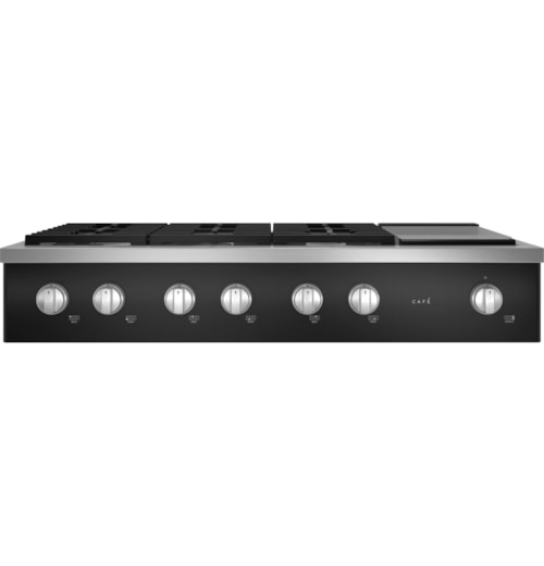 Caf(Eback)™ 48" Commercial-Style Gas Rangetop With 6 Burners And Integrated Griddle (Natural Gas)