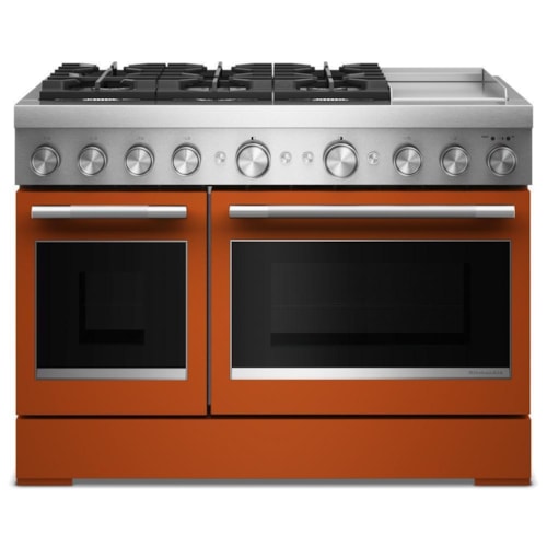 48-Inch 6 Burner Commercial-Style Dual Fuel Range With Griddle