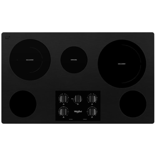 36-Inch Electric Ceramic Glass Cooktop With Two Dual Radiant Elements
