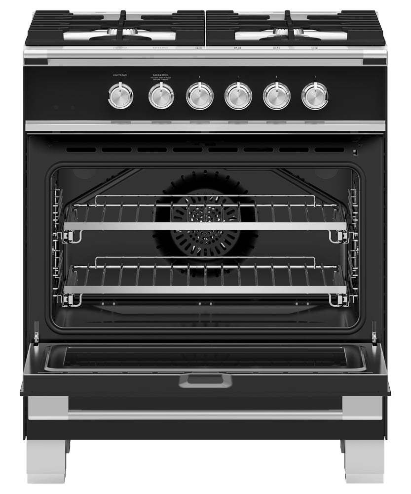 Fisher and Paykel Gas Ranges 30" Free Standing Gas Range