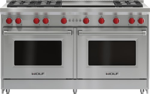 60" Gas Range - 6 Burners And Infrared Dual Griddle