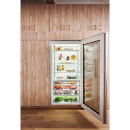 Glass Door Built In Refrigerator