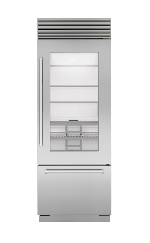 30" Classic Over-And-Under Refrigerator/Freezer With Glass Door