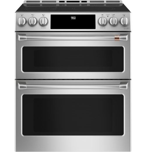Caf(Eback)™ 30" Smart Slide-In, Front-Control, Induction And Convection Double-Oven Range