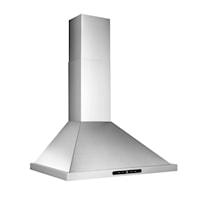 Broan(R) Elite 30-Inch Pyramidal Chimney Range Hood, 640 Max Blower Cfm, Stainless Steel