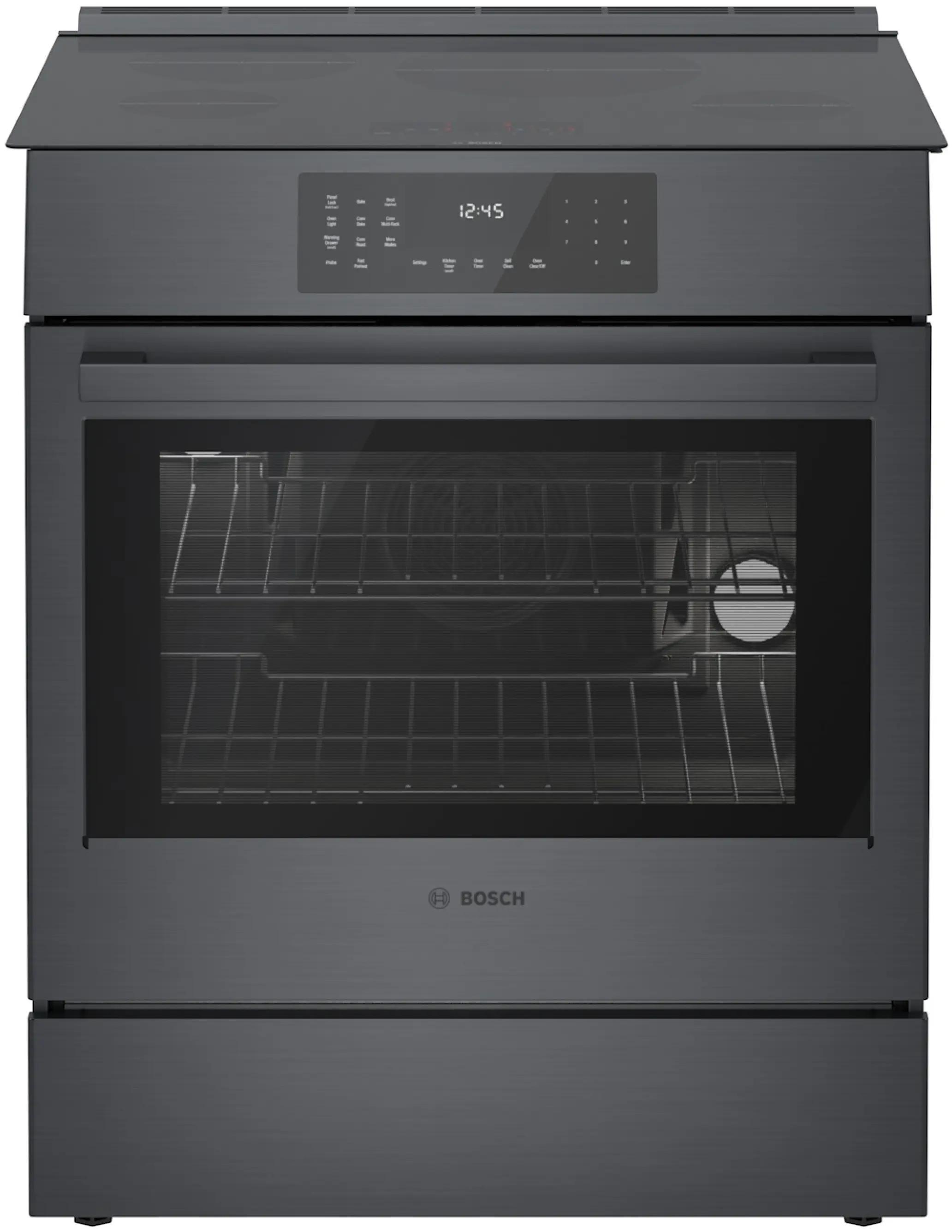800 Series, Induction Slide-In Range, 30'', Black Stainless Steel
