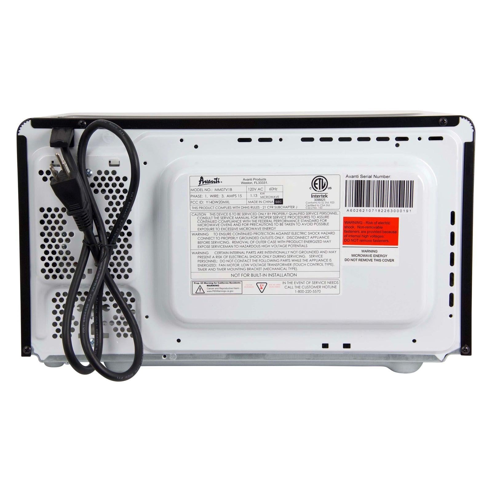 Avanti Microwave Countertop Microwave