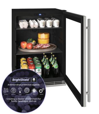 Hre124 24" Refrigerator With Stainless Frame Finish And Brightshield (115 V/60 Hz)
